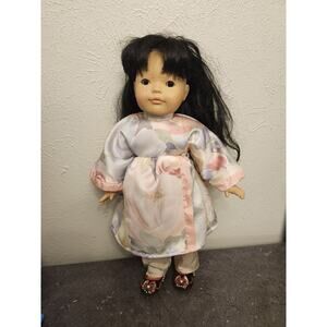 Gotz Doll 16" Asian Girl 1994 Vintage Rooted‎ Hair Outfit Sleep Eyes